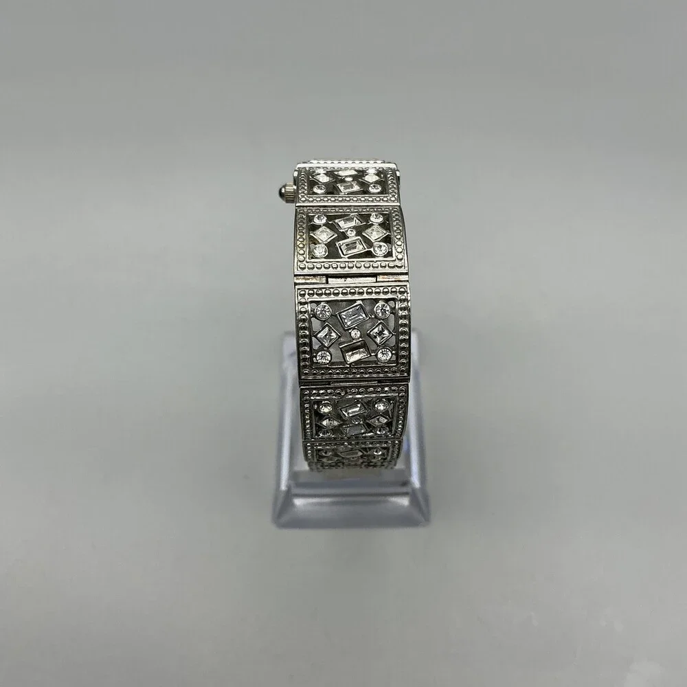 Xanadu Womens Watch 18mm White Dial Silver Tone Gem Bracelet New Battery 7.5